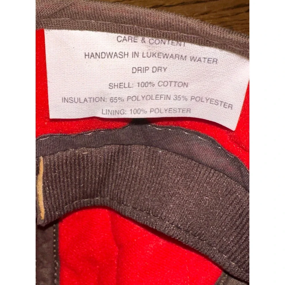 Carhartt Made‎ in USA Small Cap Hat Cotton Canvas Tan Brown Red Lined - Picture 7 of 7